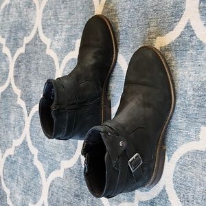 Clarks Leather Ankle Boot, Black, Camzin Dime, Size 6